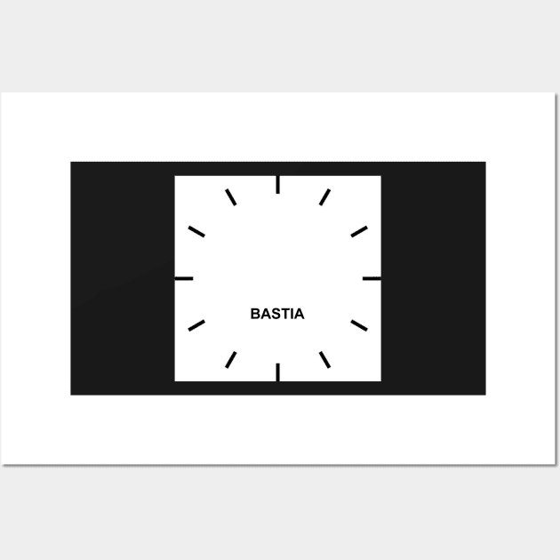 BASTIA Time Zone Wall clock Wall Art by ghjura